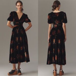 Anthropologie The Katerina Button Front : Velvet Edition